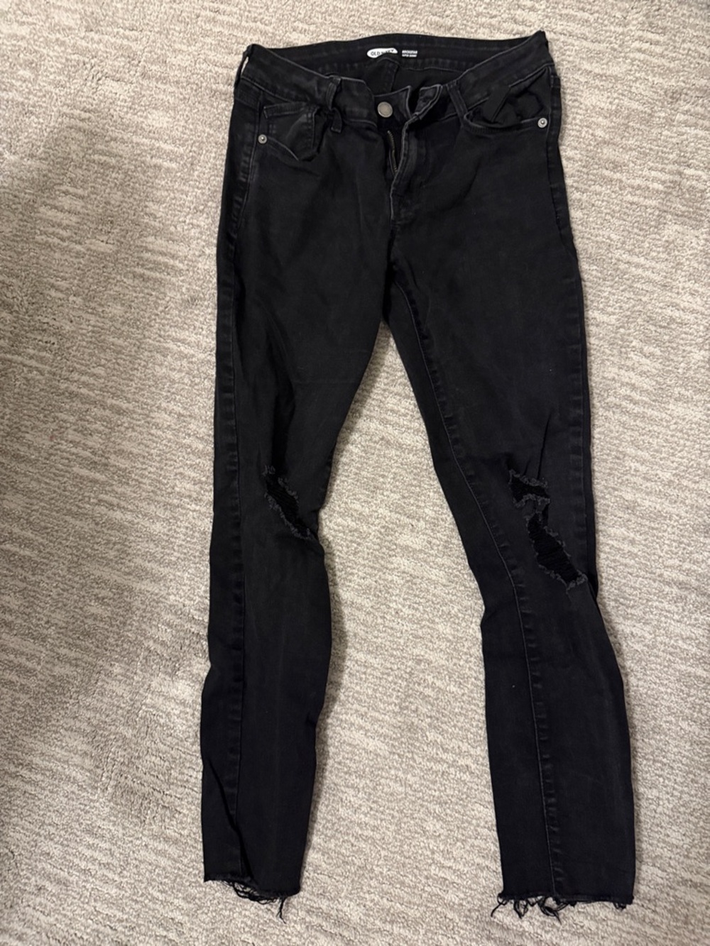 Black Distressed Old Navy Women's Skinny Jeans